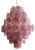 Large Vintage Italian Murano Chandelier with Pink Alabaster Disks, 1990s For Sale