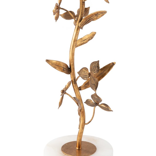 Regina Andrew Trillium Brass Branches & Alabaster Martini Table For Sale - Image 4 of 8