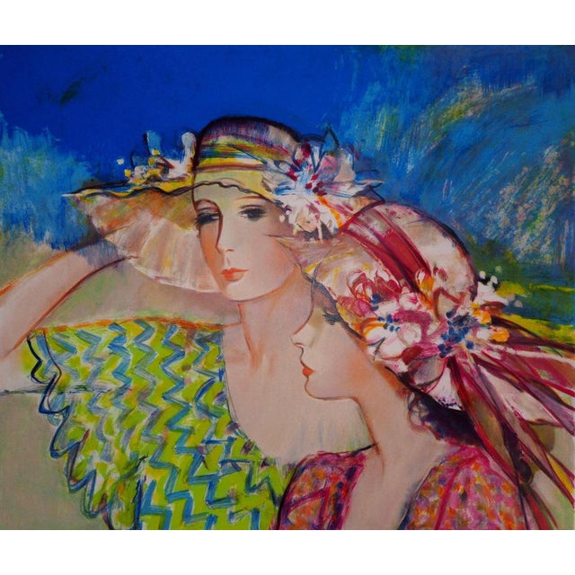Sachiko IMAI (1933) Young Women Original color lithograph Signed in pencil Limited edition of 220 (the number pictured is...