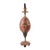 Baroque Curiosity Cabinet Faux Rouge Marble Hand Painted Faux Ostrich Egg Candelholder For Sale