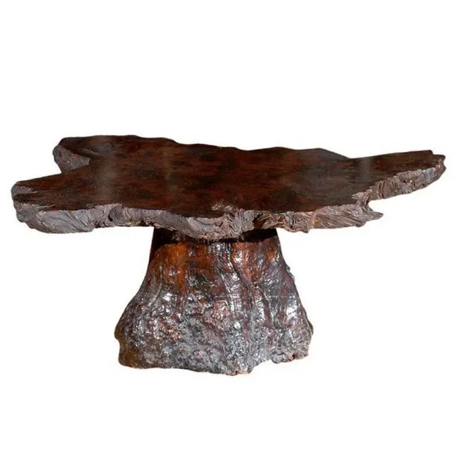 Brown American Vintage Cypress Wood Coffee Table For Sale - Image 8 of 8