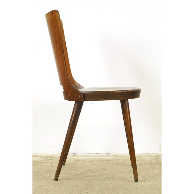 Wood Pair of 1960s 1960s Mid Century style dining chairs Attributed to Baumann For Sale - Image 7 of 15