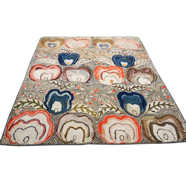 American Hooked Rug, Size: 5' 3" x 5' 6" General Rug Type: North & South American Specific Rug Type: American Hooked Rug...