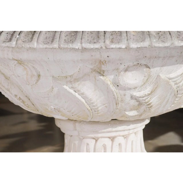 English English Vintage 20th Century Cast Stone Fountain with Scoop and Foliage Motifs For Sale - Image 3 of 13