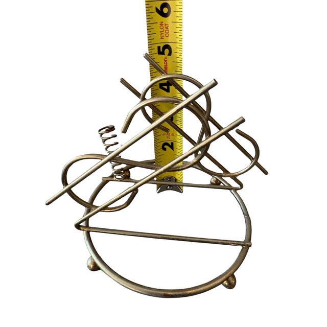 Mid 20th Century Brass Dollar Sign Bill and Pen Holder Desk Accessory Mid-Century For Sale - Image 5 of 5