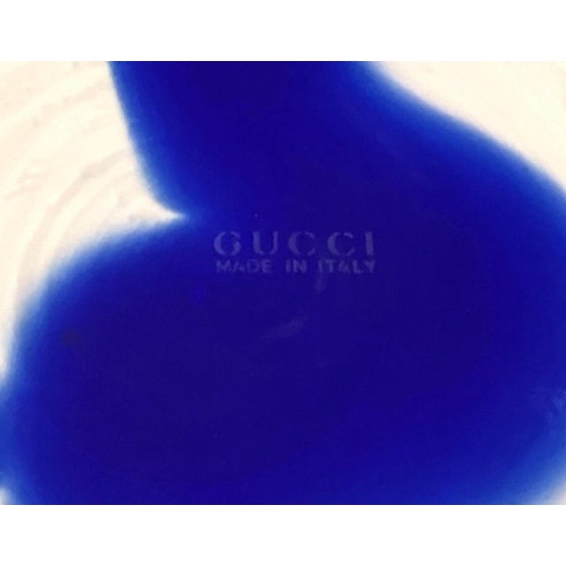 1990s Tom Ford for Gucci Murano Blue and White Bowl For Sale - Image 5 of 5