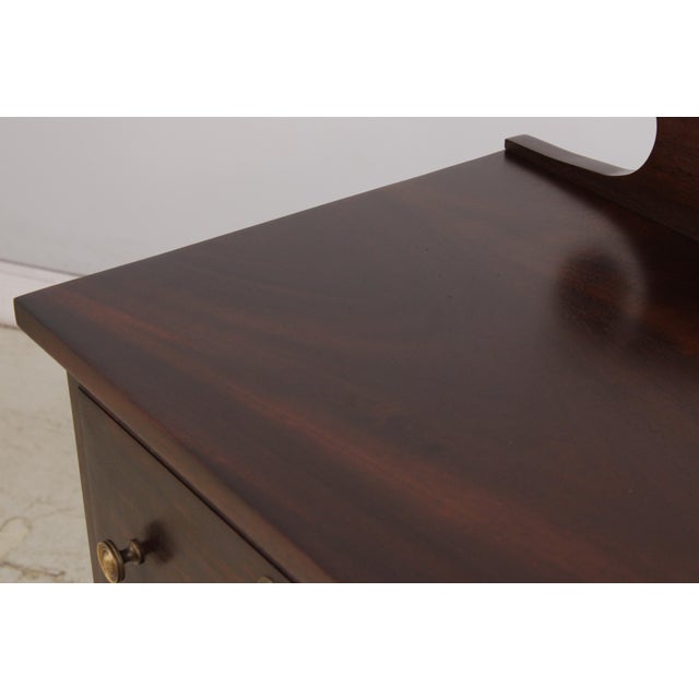 Virginia Style Bench Made Mahogany 2 Drawer Hunt Board Server For Sale - Image 13 of 14