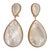 Christina Addison Mother-Of-Pearl Drop Earrings With Elegant Rope Twist Border - a Pair For Sale