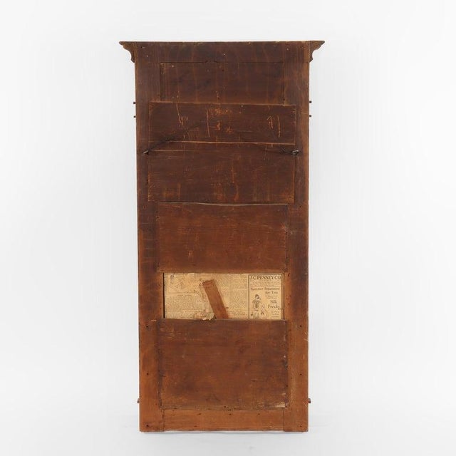 Early 19th Century Sheraton Mahogany Wall Mirror With Eglomise Panel of Red Jacke For Sale - Image 10 of 11