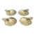 1950s Hollywood Regency 14 Kt. Gold Plated Florentine Footed Metal Salt Cellars - Set of 4 For Sale