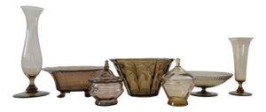 Art Deco Collection of 7 Sculpture Vessels and Vases, 1920s, Set of 7