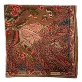 1990s Ralph Lauren Paisley Floral Sheer Chiffon Scarf For Sale