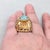 Vintage 1960s Signed Napier Goldtone Faux-Turquoise Adjustable Cocktail Ring For Sale - Image 9 of 14