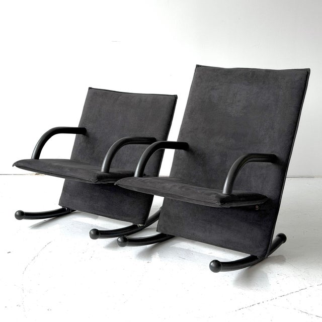 Arflex 1980s Mismatched T-Line Rocking Chairs by Burkhard Vogtherr for Arflex For Sale - Image 4 of 7