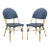 Barrow Side Chair, Set of 2 - Navy For Sale