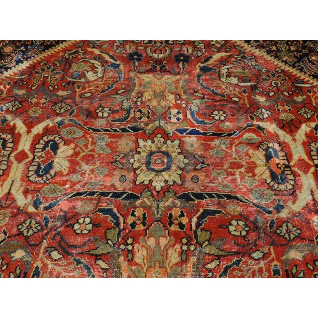 1920s Antique Persian Sickle Leaf Mahal Rug - 10'3"x 14' For Sale - Image 12 of 13