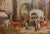 19th Century Henri Schafer -Gothic Old Town Street Market-19th Century Oil Painting For Sale - Image 5 of 11