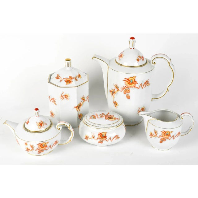 Vintage European Porcelain Tea/Coffee Service - 5 Piece Set For Sale - Image 4 of 11