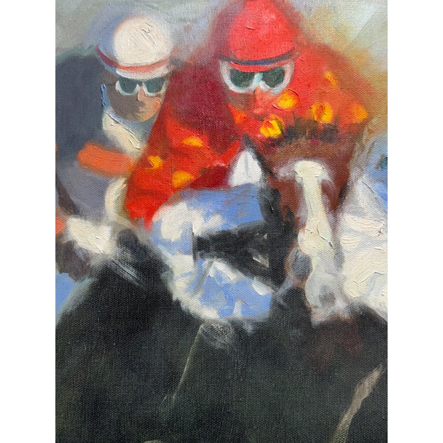At the Finish Expressionism Oil Painting For Sale - Image 4 of 6