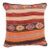 Embroidered Kilim Rug Pillow Cover For Sale