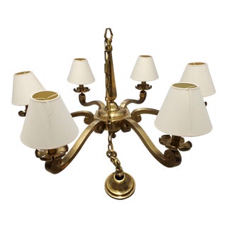 Visual Comfort Myrna 6-Light Brass Chandelier For Sale