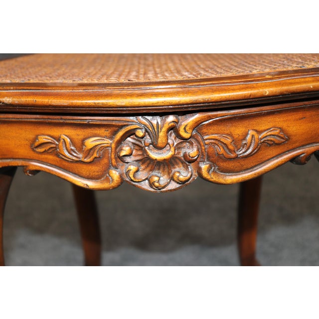 French Pair Mid 20th C Louis XV Style Cane Back Side Chairs For Sale - Image 3 of 10