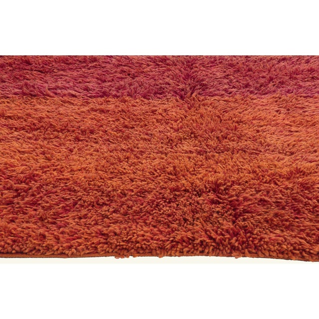 Berber Tribes of Morocco Vintage Beni Mrirt Moroccan Rug, 07'02 X 09'06 For Sale - Image 4 of 10