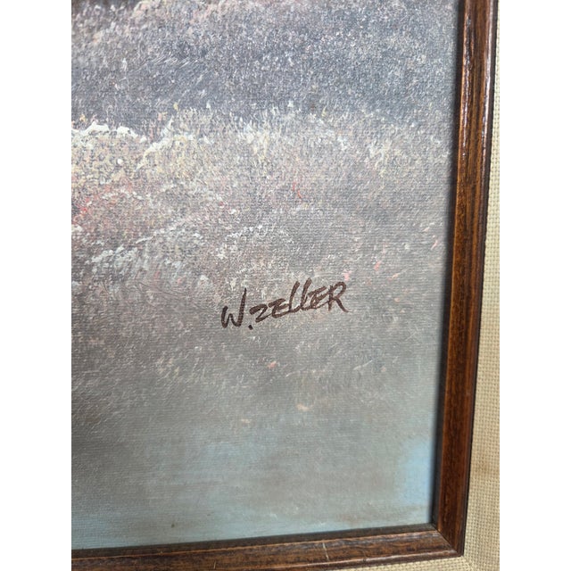 Mid-Century Wolfgang Zeller (b.1879-1973) Rustic Barn Landscape Oil Painting For Sale - Image 9 of 10