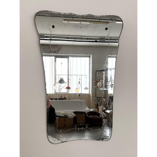 Vintage Italian Wall Mirror with Decorations, 1950s For Sale - Image 10 of 17