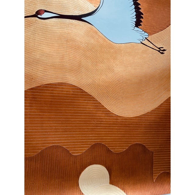 Handicrafts: handmade 3D- gilded metallic wallpaper, handpainted and handmade wallpaper Panel size: this item list as...