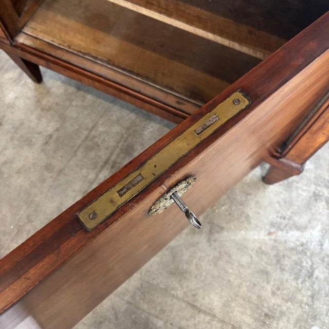 Antique Biedermeier Secretaire in Walnut with Secret Compartment For Sale - Image 10 of 18