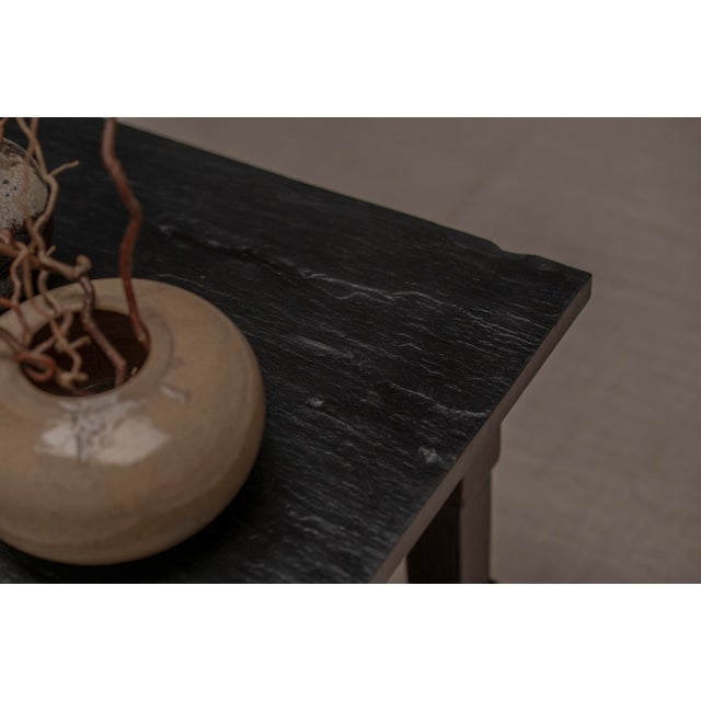 Black French Brutalist Side Table or Cabinet, 1960s For Sale - Image 8 of 13