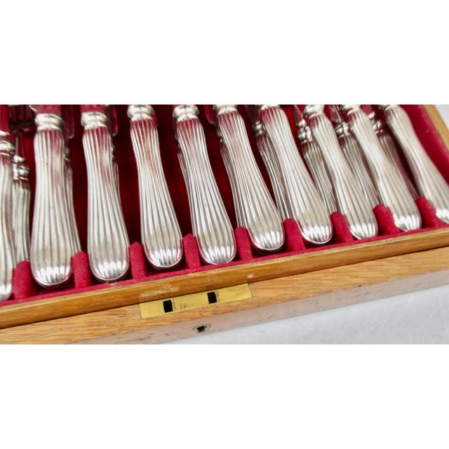 Silver 1900s Dixon Fruit Set in Original Case Circa 1900 - 24 Pieces For Sale - Image 8 of 8
