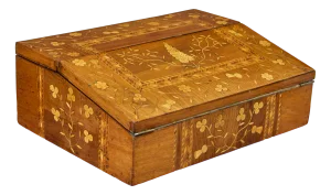 19th Century Inlaid Irish Killarney Writing Slope, 1870