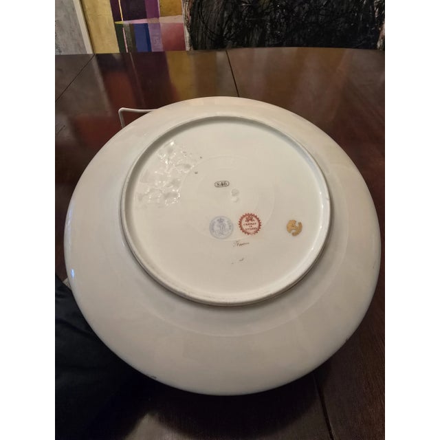 A rare museum quality original antique fully signed and marked sevres chateau st cloud plate. All hand crafted and applied...