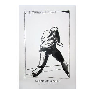 1990s "I Thought California Would Be Different" Raymond Pettibon Laguna Art Silkscreen Musuem Print For Sale