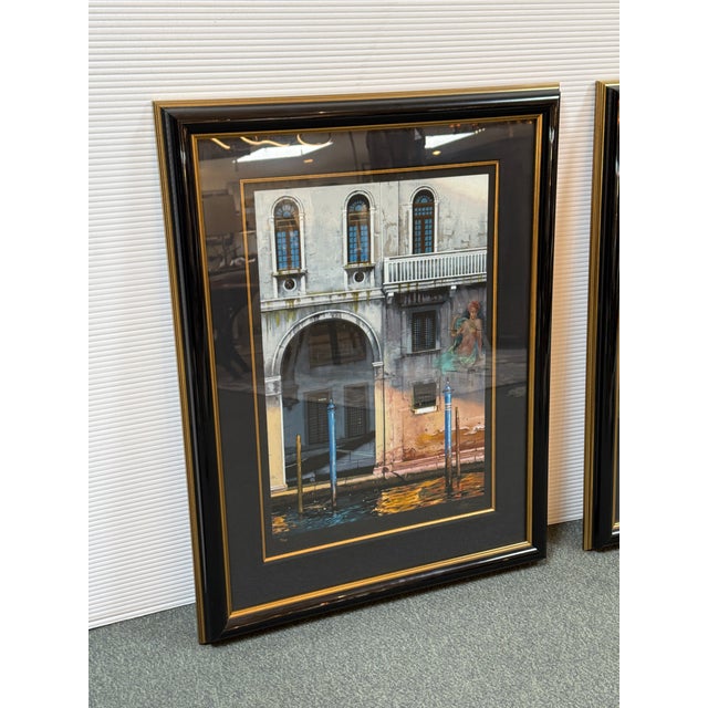 1990s Thomas Pradzynski’s Canali Di Venezia Series Art Serigraphs, Set of Two For Sale - Image 5 of 12