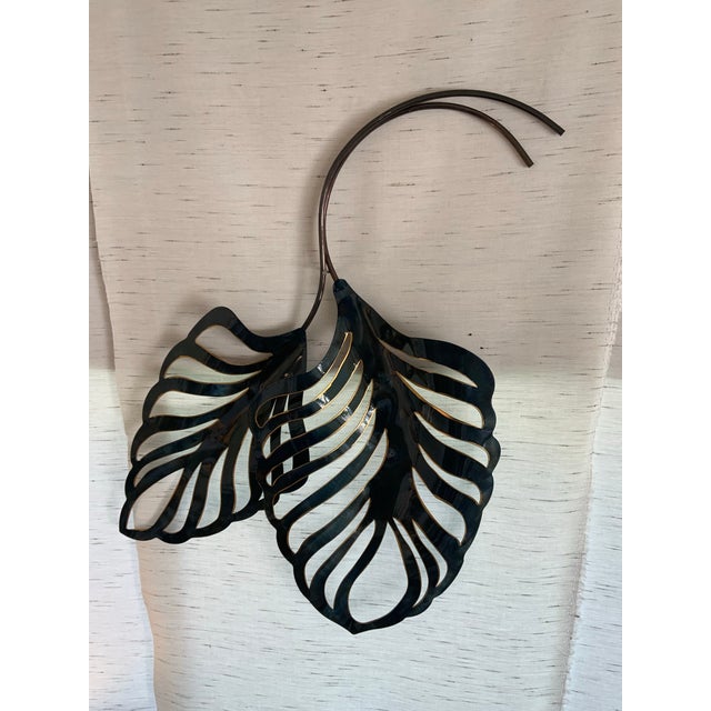 Coastal Tropical Metal Leaf For Sale - Image 3 of 4
