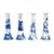 Set of 4 Chinese Export Blue & White Canton Porcelain Candlesticks For Sale