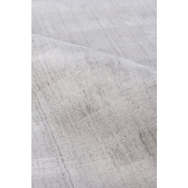 Iscar Hand loom Wool/Viscose Ivory Rug-10'x14" For Sale In Los Angeles - Image 6 of 8