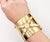 Chanel Rare Vintage Gold Plated CC White Bead Snowflake Cuff Bracelet *Marked in 01 *Made in France -It is approximately...