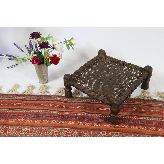 19th Century Low Cedar Stool, Nuristan, 1890s For Sale - Image 6 of 16