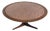 Vintage Brutalist Round Copper and Wood Coffee Table, 1970s For Sale