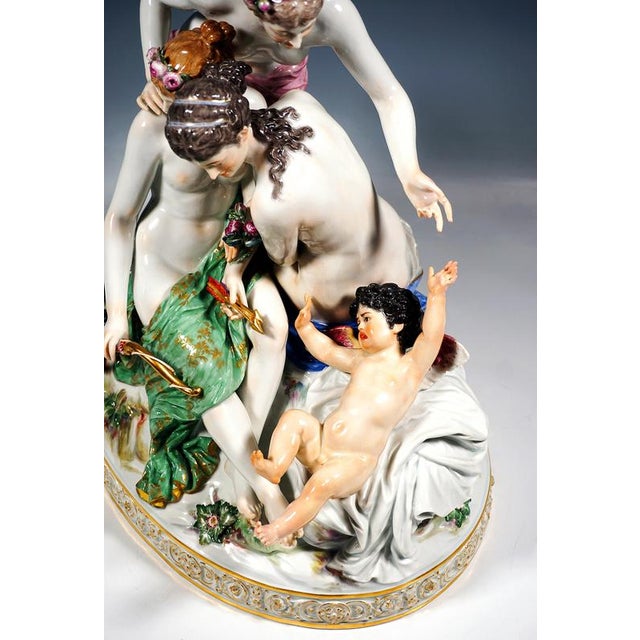 Ceramic Large Allegorical Group by E. Andresen for Meissen, 1890 For Sale - Image 7 of 13