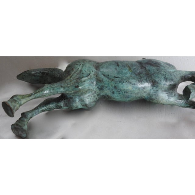 Bronze Midcentury Bronze Running Horse Statue For Sale - Image 8 of 9