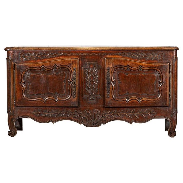 18th Century French Carved Walnut Marriage Buffet, 1720 For Sale - Image 14 of 14