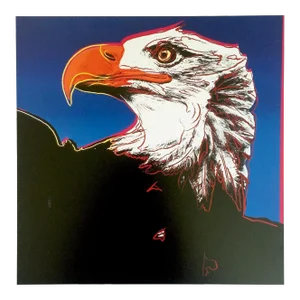 Andy Warhol Estate Vintage 1992 Endangered Species Lithograph Print " Bald Eagle " 1983