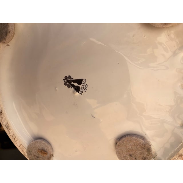 Abigails Italy Ceramic White Decorative Bowl For Sale In West Palm - Image 6 of 6