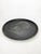 Round black-painted metal tray with white decoration, France, 1960s. Elegant decorative tray in black lacquered metal...