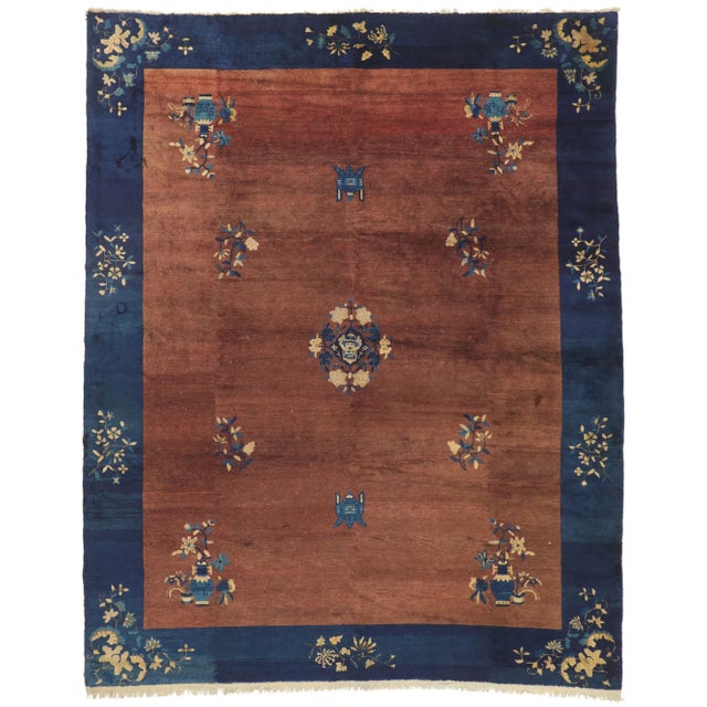 Early 20th Century Antique Chinese Peking Rug, 09'00 X 11'02 For Sale - Image 10 of 10